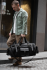 Black travel bag Bison made of genuine calfskin