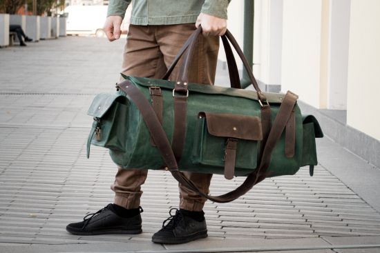 Шкіряна дорожня сумка Бізон Шкіряна дорожня сумка Бізон