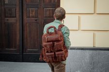 Шкіряний чоловічий рюкзак у вінтажному стилі