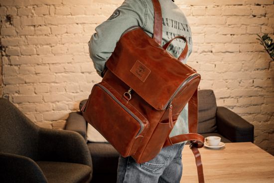 Шкіряний рюкзак Рим коричневий Шкіряний рюкзак Рим коричневий