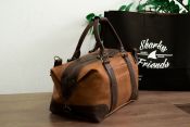 Спортивна сумка з коричневої шкіри Спортивна сумка з коричневої шкіри