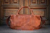 Большая кожаная мужская спортивная сумка