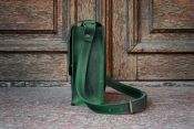 Green Leather Men's Messenger Bag