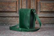 Green Leather Men's Messenger Bag