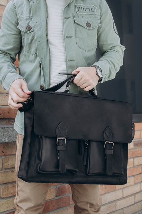 Business briefcase Bronx made of genuine leather for men Business briefcase Bronx made of genuine leather for men