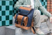 Vintage california backpack made of genuine leather Vintage california backpack made of genuine leather