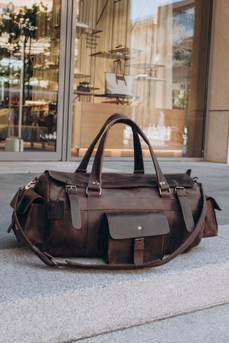 Спортивна сумка Бізон зі шкіри Crazy Horse Спортивна сумка Бізон зі шкіри Crazy Horse