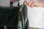 Зелений рюкзак Рим з натуральної італійської шкіри
