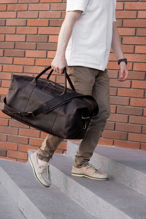 Дорожная сумка Travel из натуральной кожи  Дорожная сумка Travel из натуральной кожи