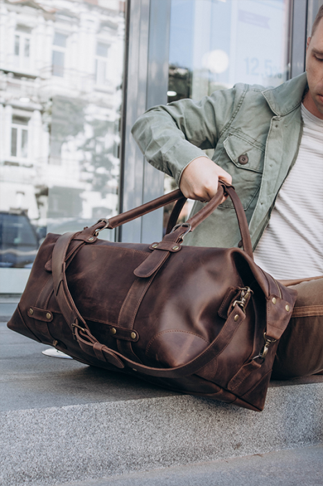 Коричневая дорожная сумка Кембридж из натуральной кожи Коричневая дорожная сумка Кембридж из натуральной кожи